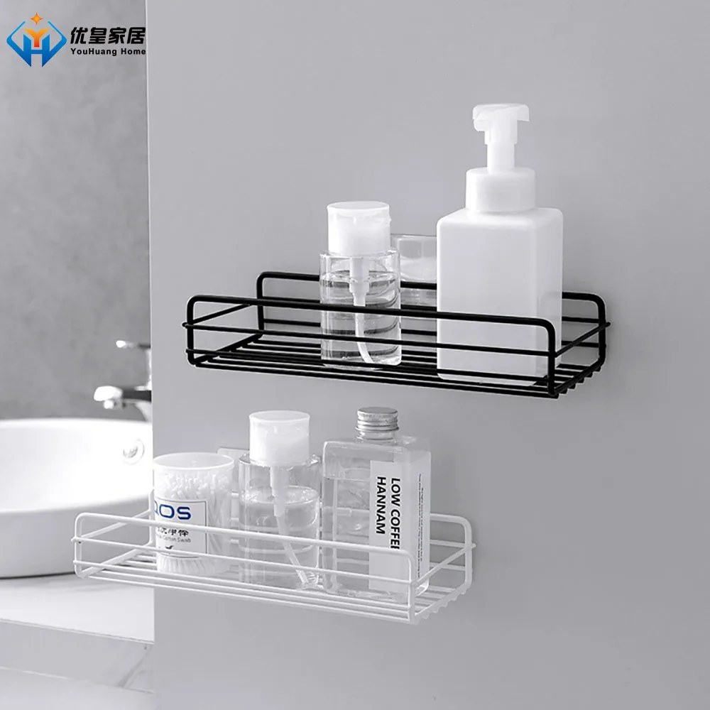 

Punch-Free Kitchen Bathroom Accessories Drain Storage Rack Shower Simple Shelf