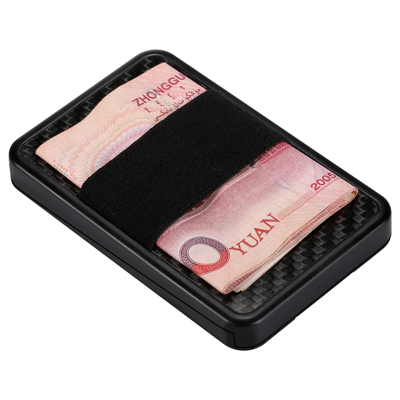 Углеродное волокно слайдер; Держатель для Карт RFID минималистичный кошелек пластиковая кредитная карта держатель чехол для мужчин и женщин