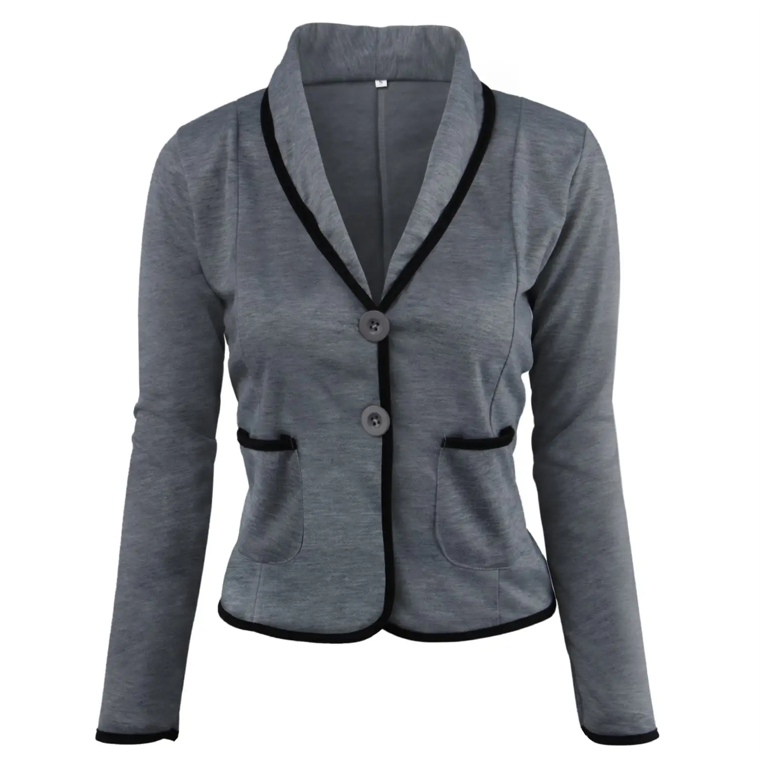 Новые модные женские блейзеры офисные женские куртки с короткими карманами женские однобортные блейзеры для женщин внешнего размера плюс