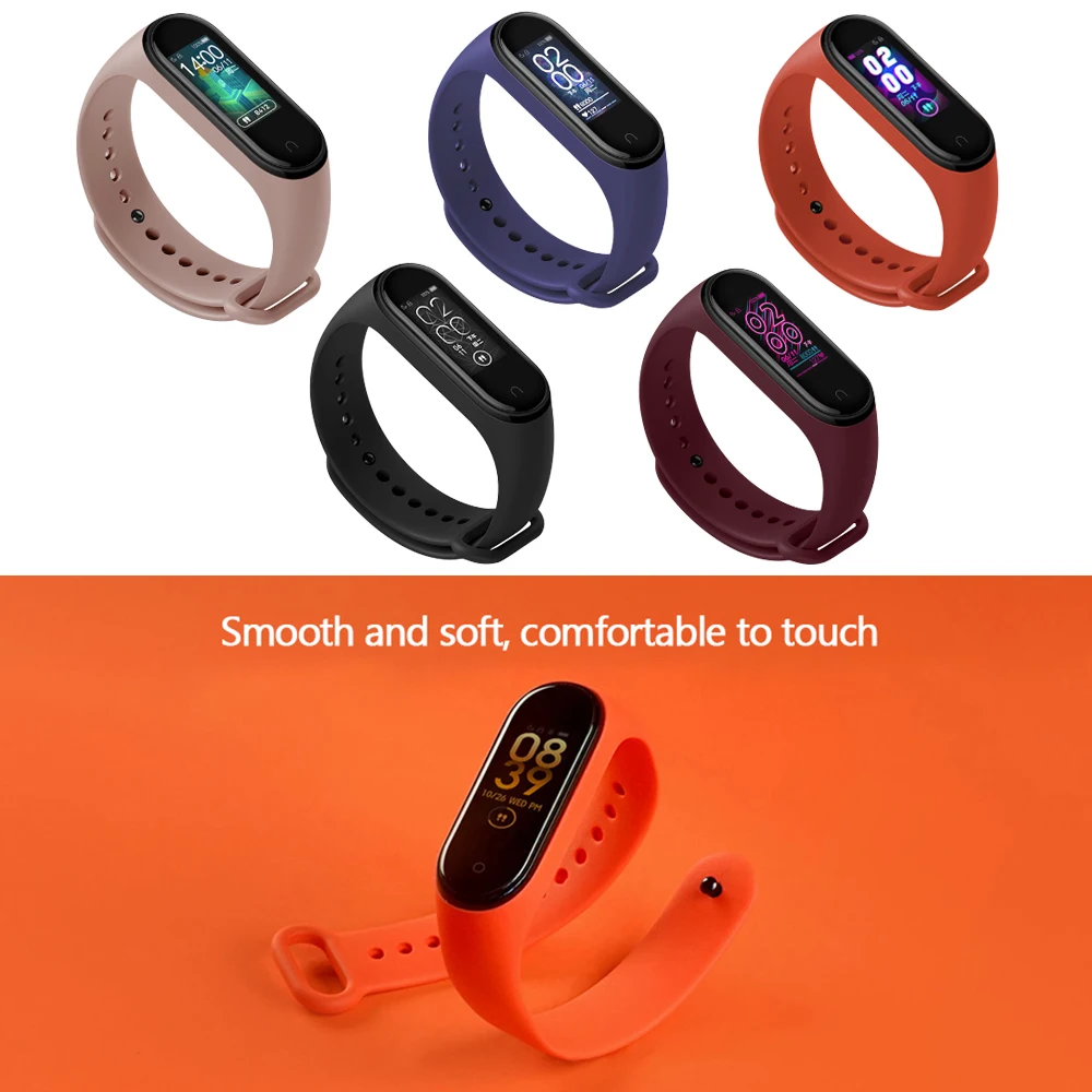 Xiaomi mi ремешок 3 4 силиконовый браслет Xiao mi Band 4 mi Band 4 mi Band 4 розовый ремешок на запястье Xiomi mi Band 3