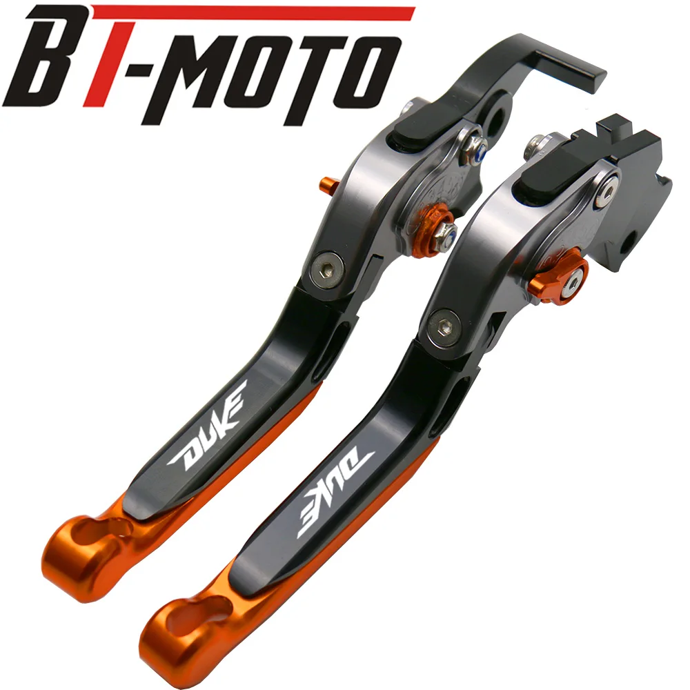 Складные Выдвижные CNC алюминиевые тормозные рычаги сцепления для KTM DUKE 390 RC390 2013- 15 16 17 аксессуары для мотоциклов регулируемые - Цвет: F