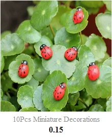 10Pcs Garden Decoration Outdoor Miniature Decoration Coccinella Septempunctata Resin Craft DIY Little Garden Decor Jardinage#30G