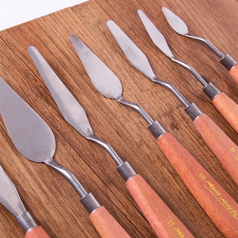 Stainless Steel Palette Scraper Set Spatula Knives For Artist Oil