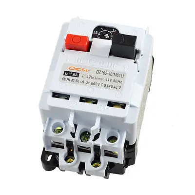 DZ162-16 AC 660V 1.6A переменного тока 3-полюсный защиты электродвигателя выключатель цепи