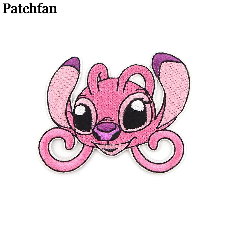 1 Patchfan тематика «Лило и Стич» мультфильм железа на заплатках одежда вышивка аксессуары для лоскутного шитья индивидуальные нашивки оптом A2313 - Цвет: 1