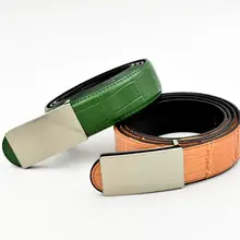 Male belt luxury designer Green Orange men belt genuine leather Pattern Women's luxury belt