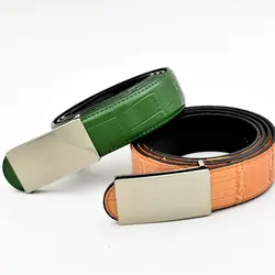 Male belt luxury designer Green Orange men belt genuine leather Pattern Women's luxury belt