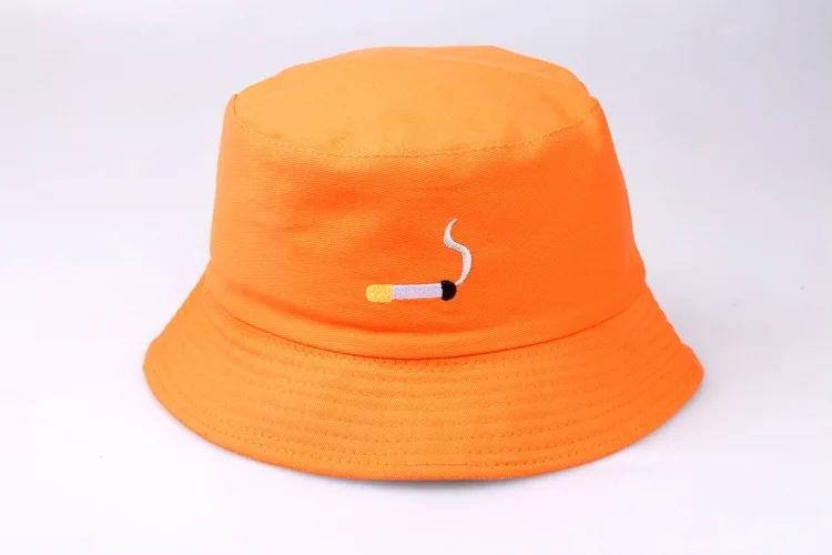 Сигарета панамка с вышивкой для мужчин женщин хип хоп Рыбацкая шляпа для взрослых Панама Боб шляпа Harajuku bucketat влюбленных плоская шляпа