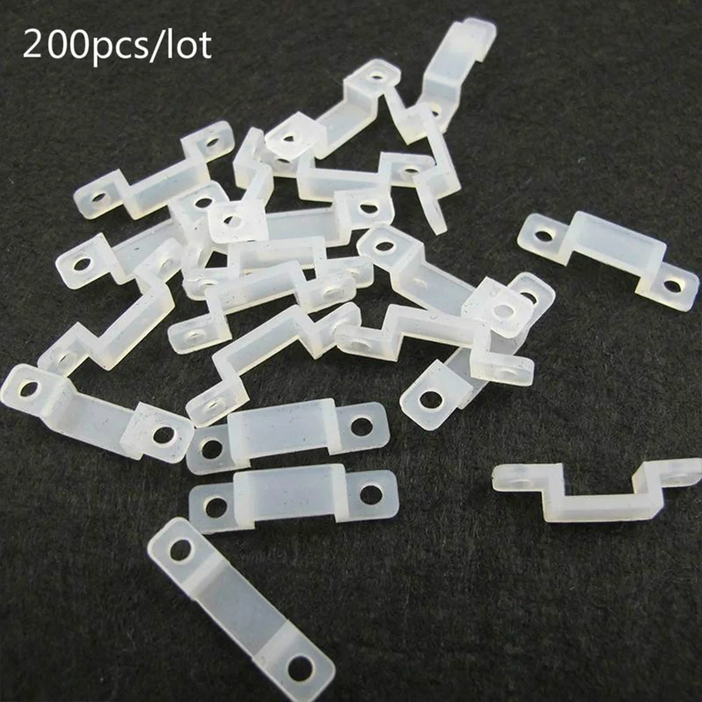 

Fixer Clip 100pcs 10mm 5050 5630 LED Strip Light Home Decor Fix Silicon Fastener Fixer Silicon Clip Silicone Accessory RGB