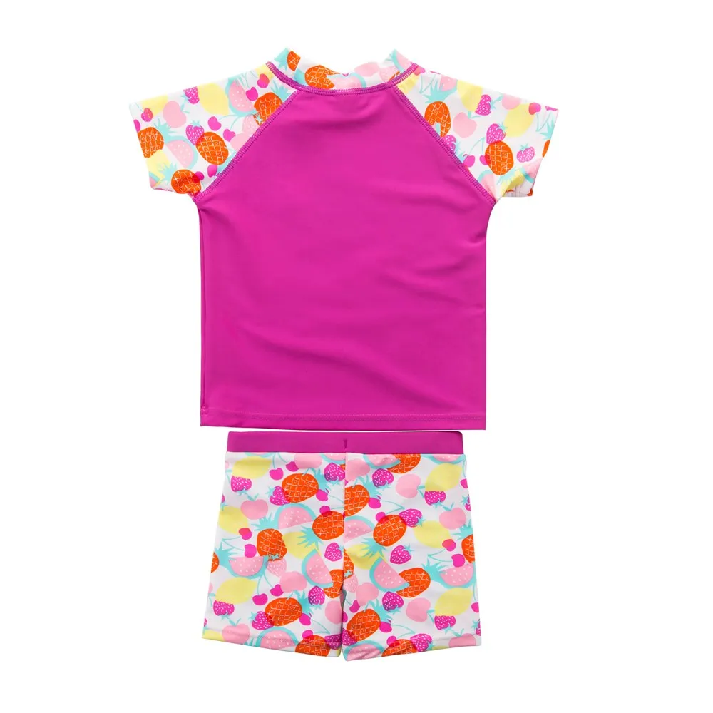 Wishere Summer Baby Girls Swimsuit Two Pieces Pineapple Printed Beach Baby Clothes Sun Protection