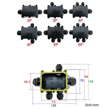 Распределительная коробка IP68 Водонепроницаемая УФ Защита от солнечных лучей на открытом воздухе несколько способов пластиковая электрическая распределительная коробка чехол кабель провод разъем защита