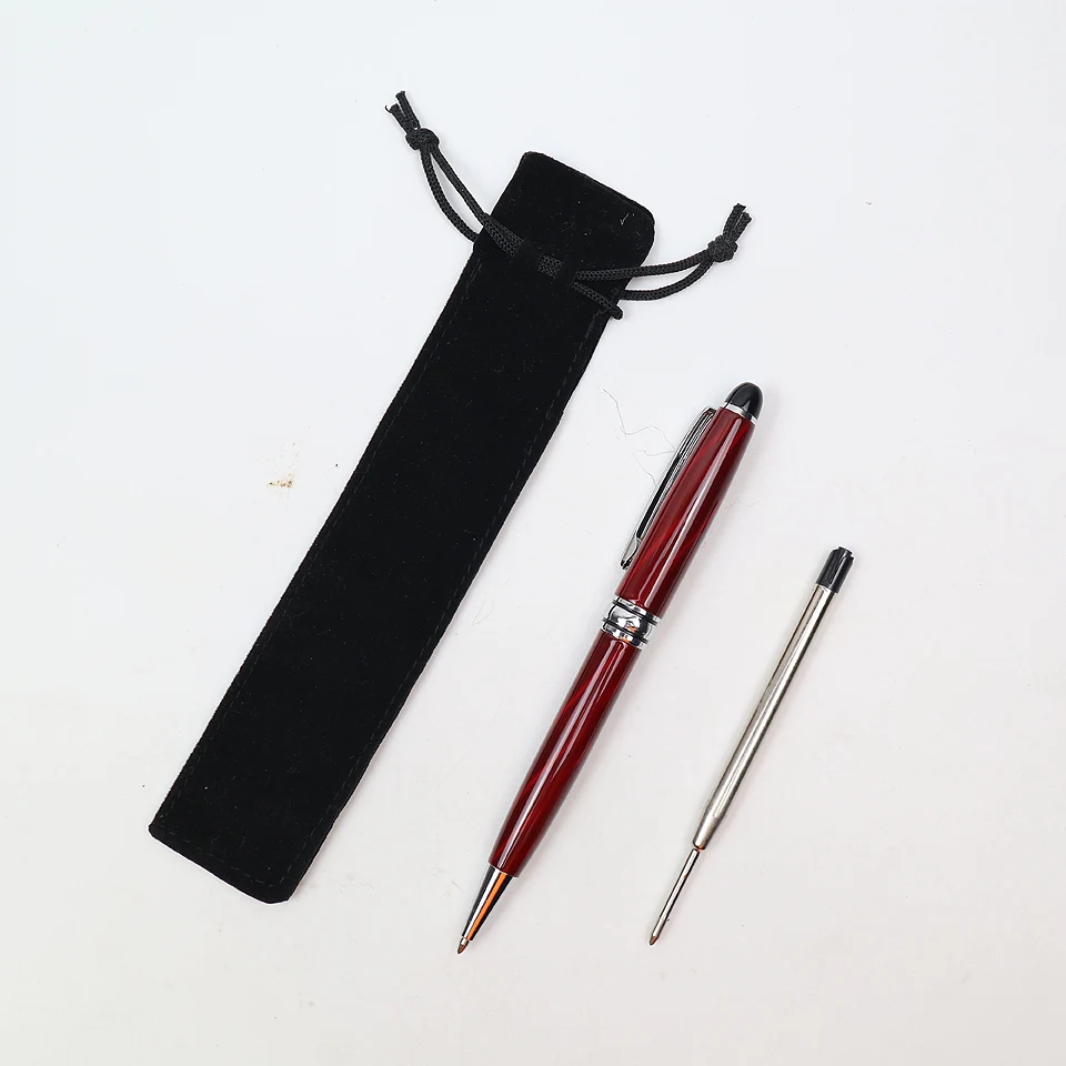 1pen-1Refill-1bag Высококачественная металлическая Роскошная шариковая ручка 0,7 мм, синие/черные чернила, Заправка для бизнес письма, офиса, школы, принадлежности, отправка 1 заправка - Цвет: 1pen-1Refill-1bag