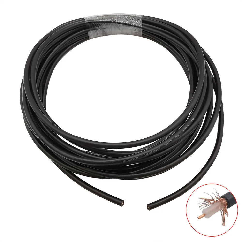 cabo coaxial de cobre puro cabo preto com metros ohm 01