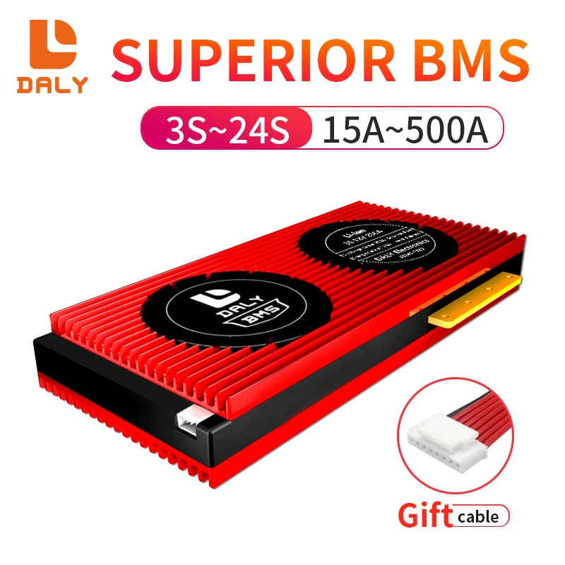 Daly-BMS 3S-24S LiFePo4 4S, 7S, 8S, 12S, 13S, 14S, 15S, 16S, 17S, 20S, se utiliza para almacenamiento de casa, para bicicleta eléctrica