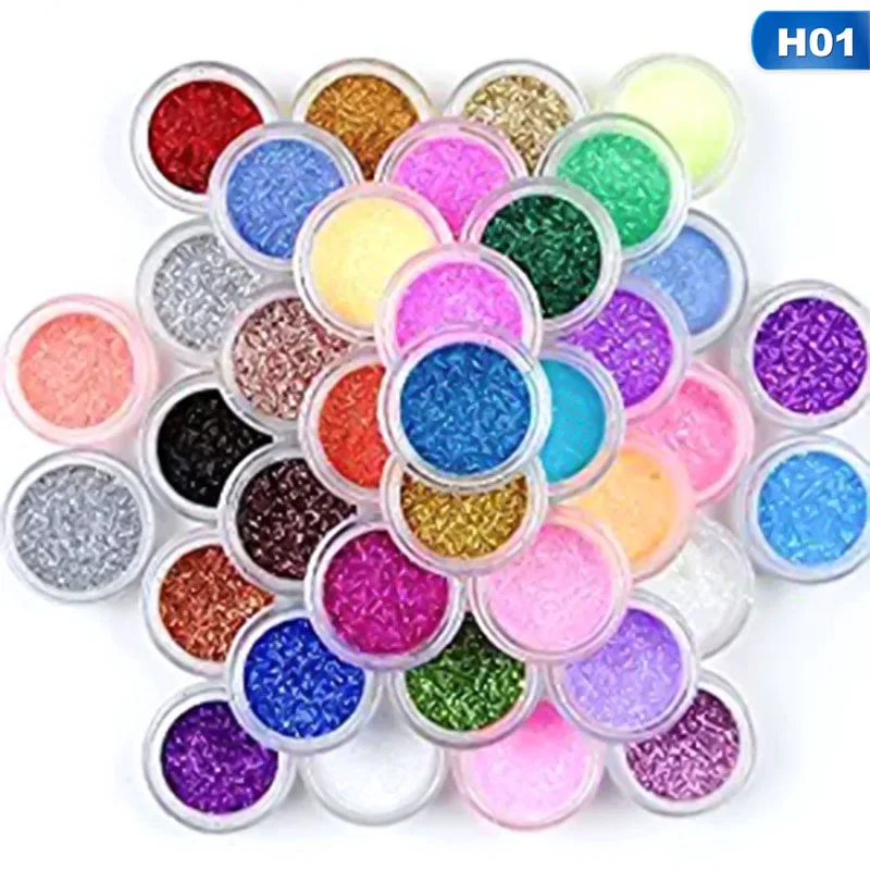 01 45pcs 45 коробок, зеркальный блеск для ногтей, сила розового золота, металлический блеск для ногтей, пигмент, пыль, блестящий порошок для украшения ногтей - Цвет: 01 45pcs
