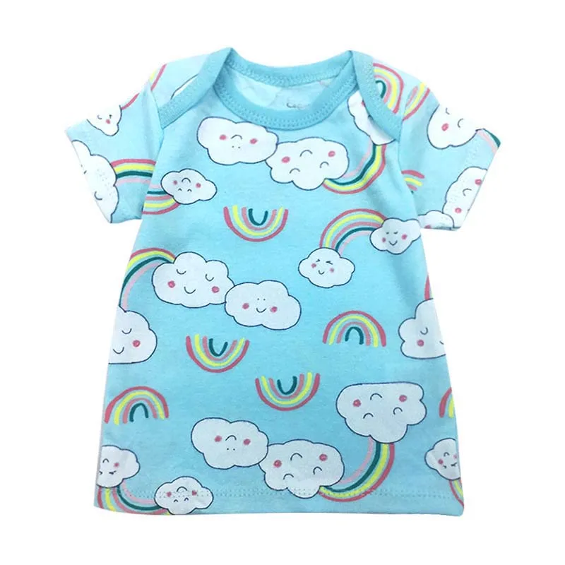 Одежда для малышей, детские футболки, топы для маленьких мальчиков с принтом «космические ракеты», футболка с короткими рукавами, летняя футболка
