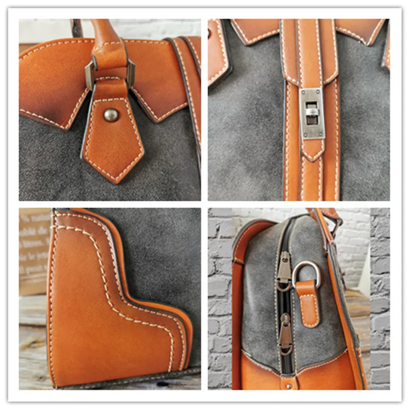 Kopen IMYOK Nieuwe Designer Tassen Vrouwen Vintage Hand Tassen Hoge Kwaliteit Casual Echt Lederen Tassen Laides Schoudertas Sac Belangrijkste femme