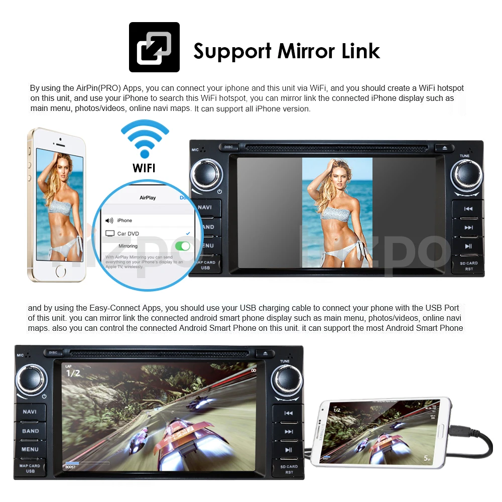 Sale 6.2" Android 9.0 Car Stereo CD DVD Player in Dash Car Radio Multimedia Player for JEEP Navigation System LCD Bluetooth WiFi GPS 7