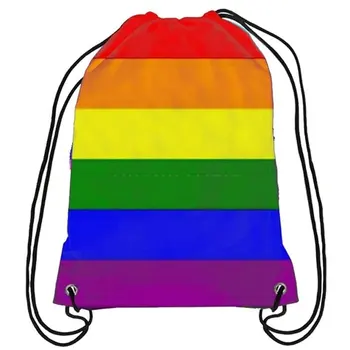 

Wholesale Gay Pride Drawstring High Quality Backpack Bag Logo 30x45cm Sports ,