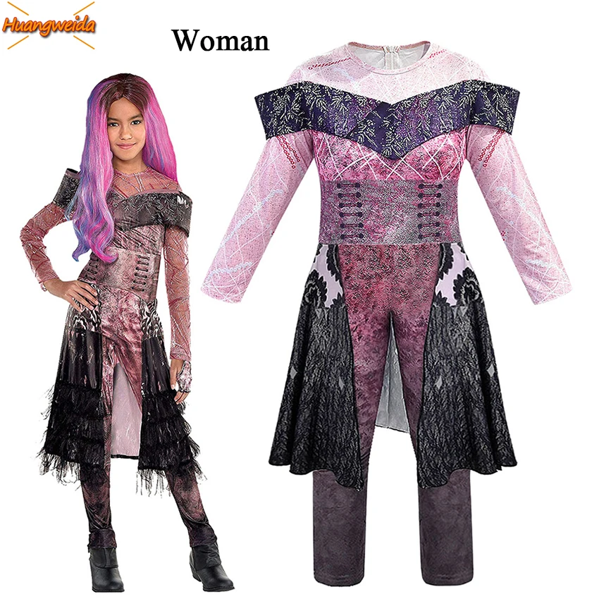 

Audrey Costumes Woman Halloween Costumes for Woman Fancy Party Dress Up Woman Costume Jumpsuits Mal Cosplay Anime Fantasia