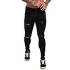 GINGTTO Men's Jeans Black Skinny Ripped Jeans Elastic Waist 2022 Streetwear Men Dropshipping Jeans Stretch Denim Pants zm04 ► Photo 1/6