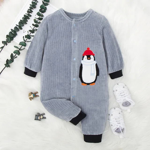 Baby Clothes Toddler Baby Clothes Boys Sets Girls Corduroys Cute Long Sleeve Penguin Print Jumpsuit Romper детская одежда 1