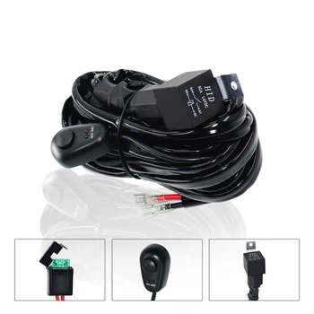 

300W Wire Harness Kit Wiring ON OFF Switch Relay Fuse For LED Light Bar