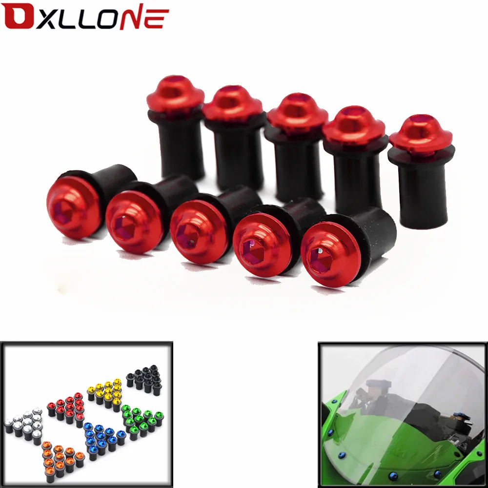 

For HONDA CBR250R ABS For 10pcs m5 CNC Aluminum universal Motorcycle Windscreen Bolt moto accessories CBR1000RR ABS CBR600RR ABS