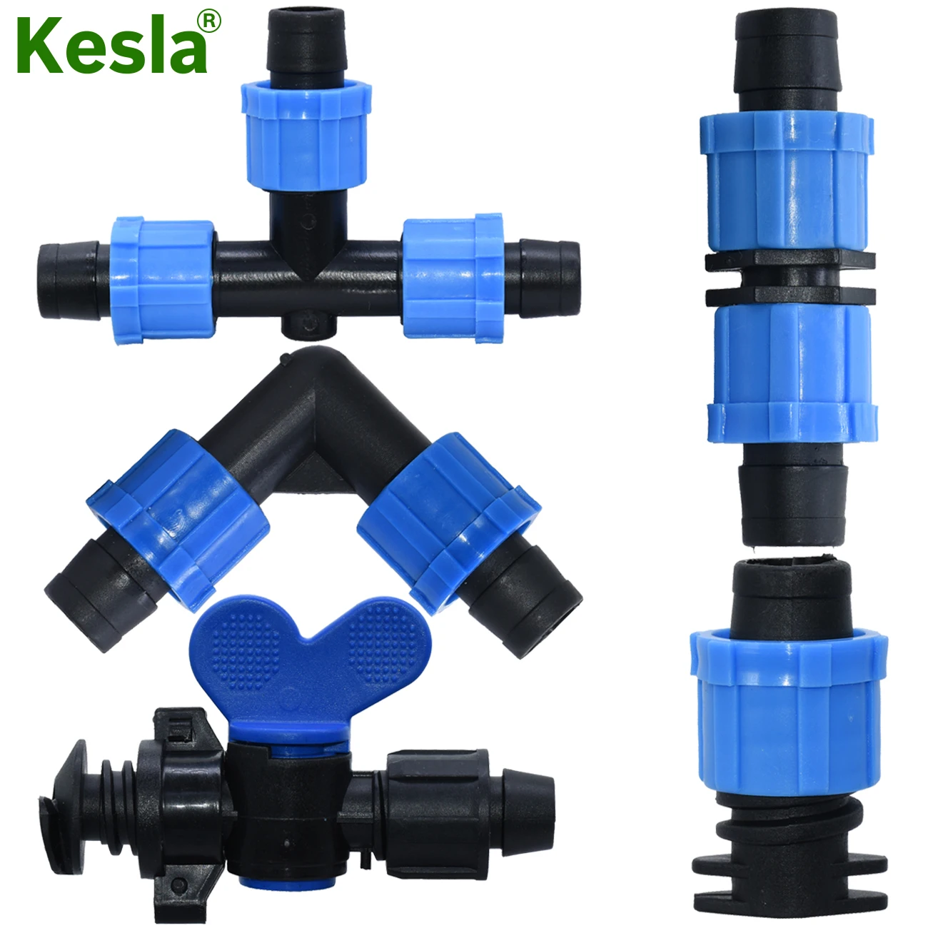 16mm Irrigation Pe Pipe Connectors Lock Drip Irrigation Tape