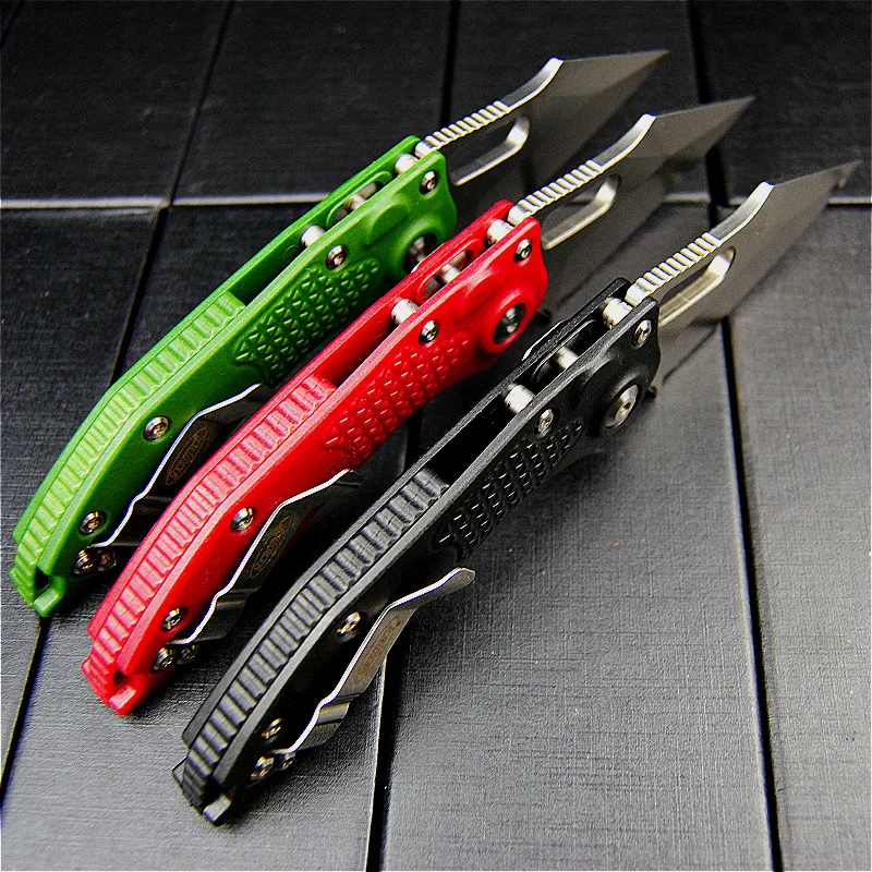 USA m390(cryogenic treatment)60HRC folding knife TC4 titanium alloy camping folding knife CNC precision carving hunting knife