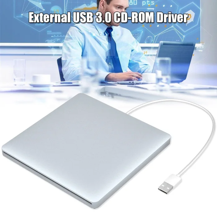 Ультра-тонкий внешний DVD привод USB 3,0 Дубликатор диска для компьютера ноутбука FKU66