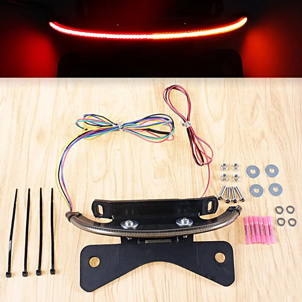 LED Fender Eliminator Integrated Tail Light Smoked Bar For Harley V-Rod V Rod VRSC/A 2002-2005