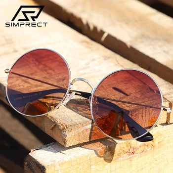 

SIMPRECT Polarized Sunglasses Women 2020 Retro Round Sunglasses Men Driver's Sun Glasses For Men Anti-glare Shades For Women