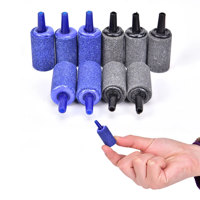 Aquarium Air Stone 5/10pcs Cylinder Shape Mineral Bubbles Release Fish Tank Punp Airstone Aeration Aerator Accessories