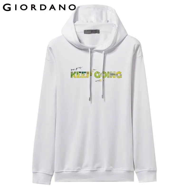 Giordano/мужские толстовки с капюшоном, серия Чэнь Хуэй, разноцветная Толстовка с принтом, мужские ребристые худи на шнурке, Sudadera Hombre 91099541