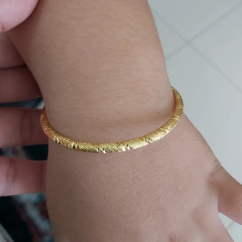WANDO Small Gold Color Bracelet&ampBangles for Baby/Girls/Boy Charm Beads Bracelet Bell/Heart Jewelry Child Party Gifts b59 | Украшения и