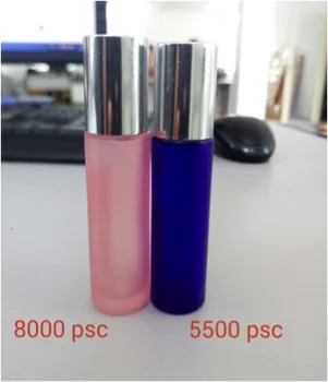 

10ml pink fancy crystal jade roller ball empty 10 ml glass roller bottle for perfume, essential oil roller bottles perfume jar