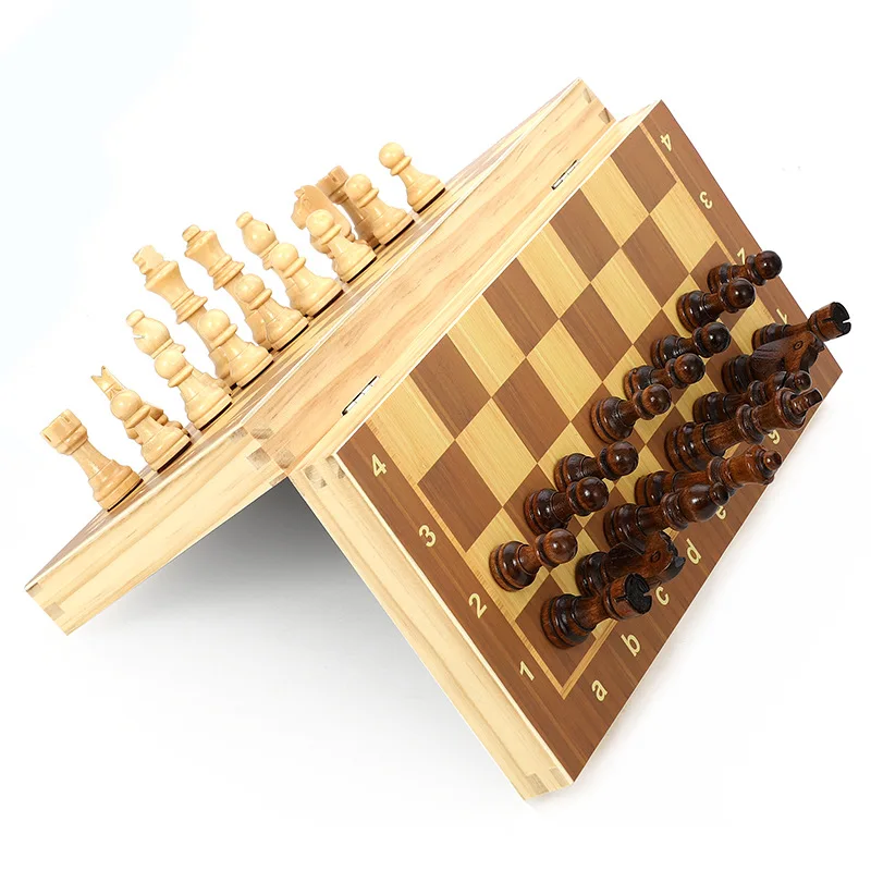 Магнитные шахматы Large39cm * 39cm высококачественные деревянные складные набор для