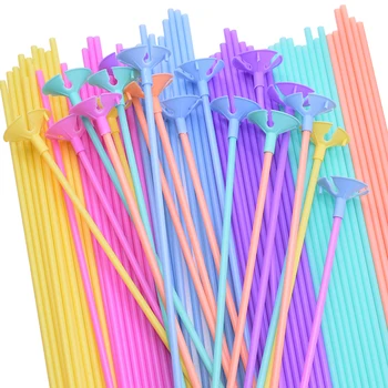 

10/20/30/50pcs Colorful Balloons Stick PVC Plastic Latex Balloon Rods Holder for Wedding Birthday Party Decoration Accessories