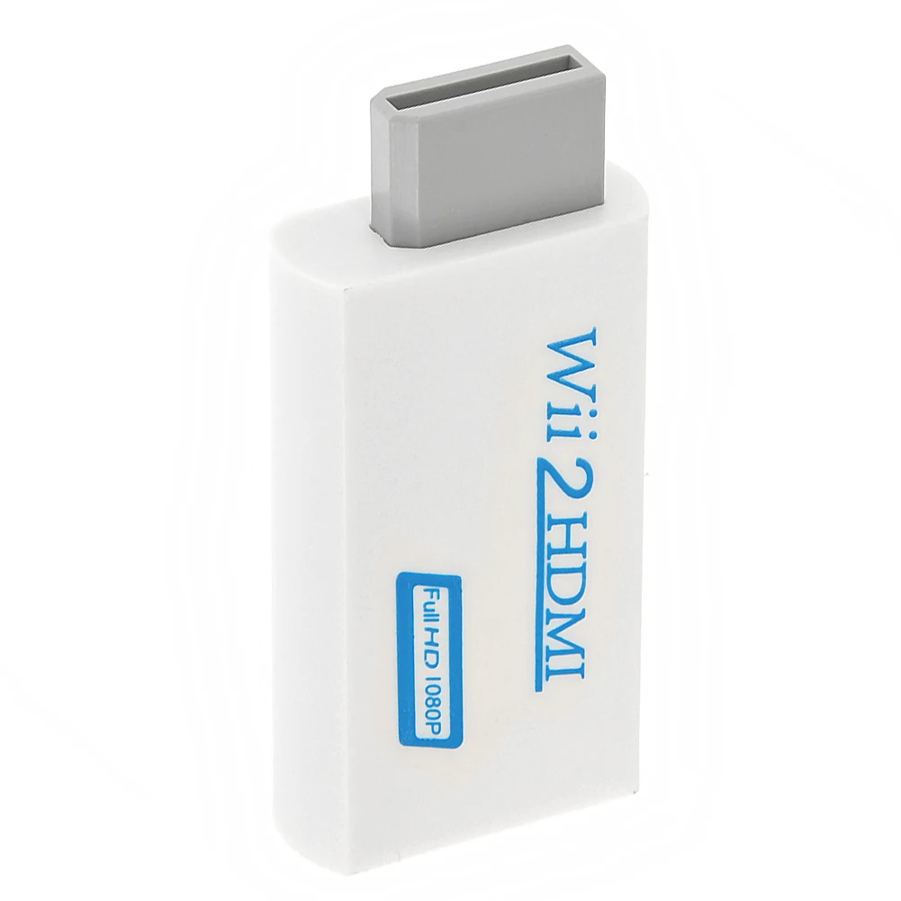 Высококачественный Full HD HDMI 1080P конвертер адаптер с 3,5 мм аудио выходом для wii 2 белый