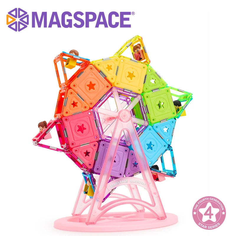MAGSPACE, новинка 110 шт., магнитные блоки, развивающие строительные игрушки, Строительный набор, магнитный дизайнерский набор для детей, Подарочная Магнитная игрушка