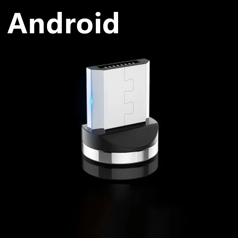 Магнитный кабель USB для быстрой зарядки кабель usb type C Магнитный кабель для зарядки данных Micro USB кабель для мобильного телефона USB шнур - Цвет: Android