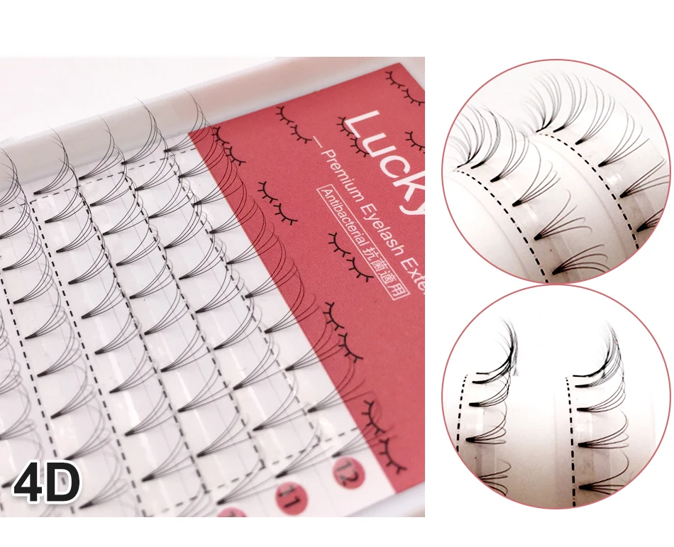 LUCKY LASH предварительно сделанные русские объемные веера ресницы 3d/4d/5d/6d/7d/8d ресницы короткие Стволовые ресницы для наращивания индивудальные накладные