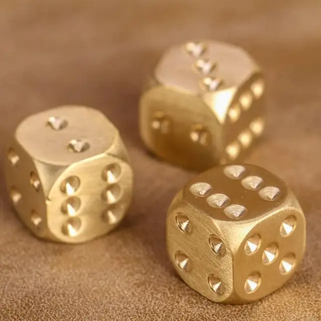 Metal brass dice
