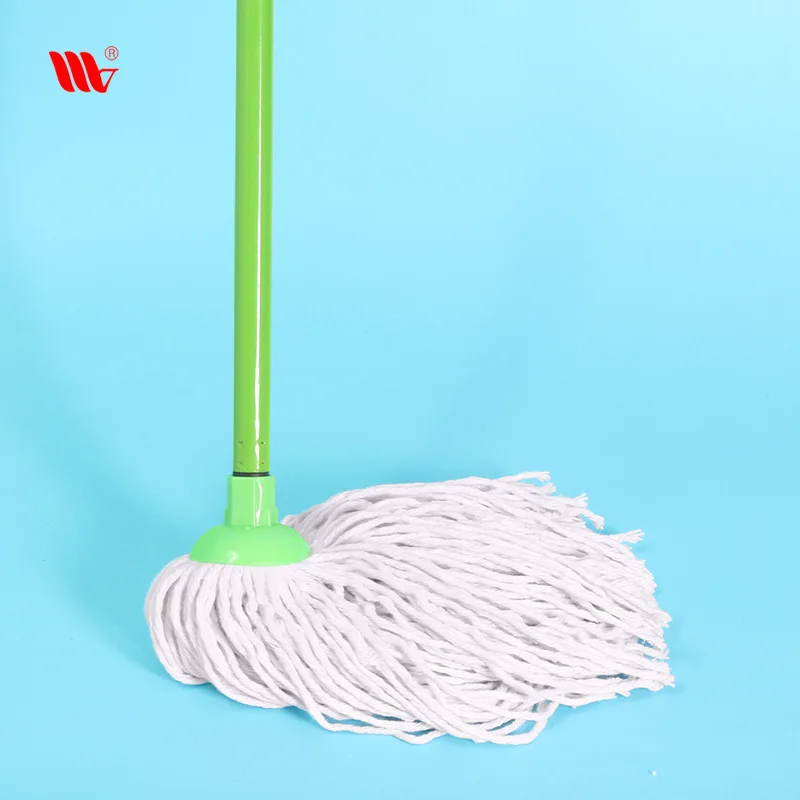 Manufacturers Direct Selling Wei Jie 2721 Irons round-Toe Durable Cotton Yarn Mop Household Cleaning Not Shed Mop Wholesale