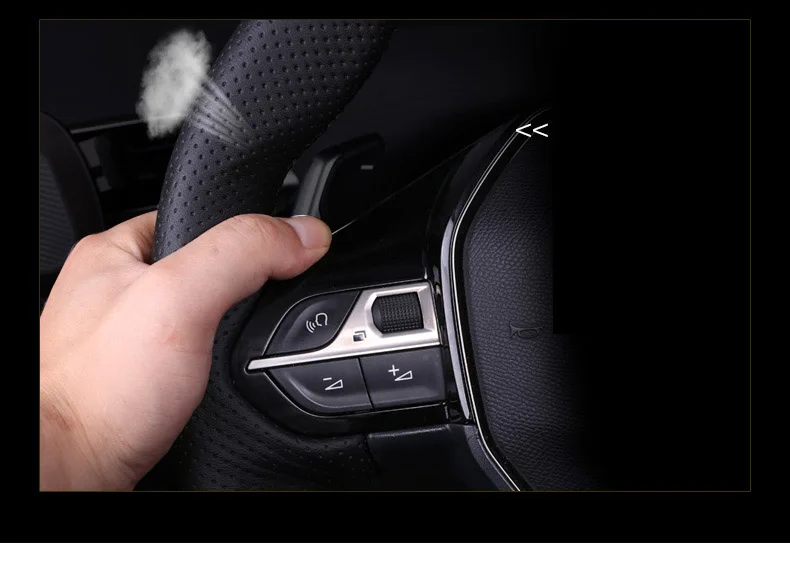 Lsrtw2017 натуральная кожа автомобиля рулевое колесо Крышка для peugeot 5008 3008 508 интерьерные аксессуары