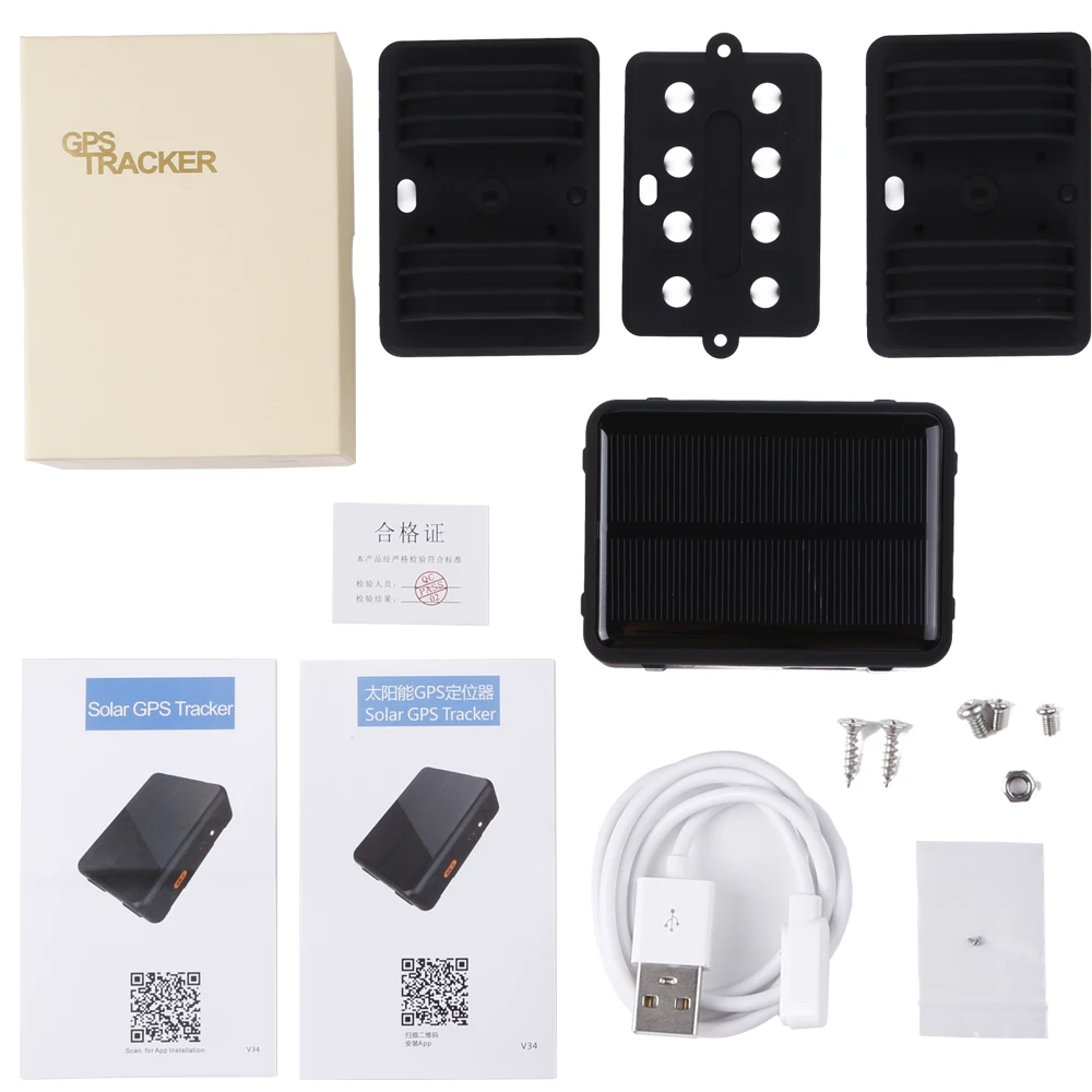 4G LTE+ 3g WCDMA+ 2G GSM gps-трекер для животных RF-V44 водонепроницаемый IP67 gps локатор с водонепроницаемым IP67 SOS сигнализация Wi-Fi позиционирование - Цвет: with box