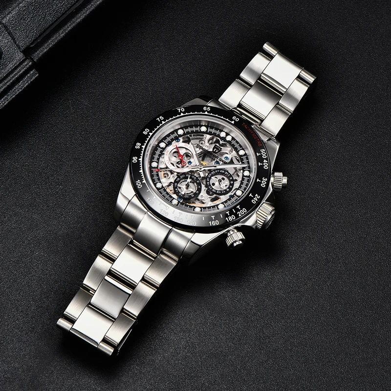 Pagani Design Watch Men Skeleton Automatic Mechanical Watch Stainless Steel Waterproof Fashion Busi-3