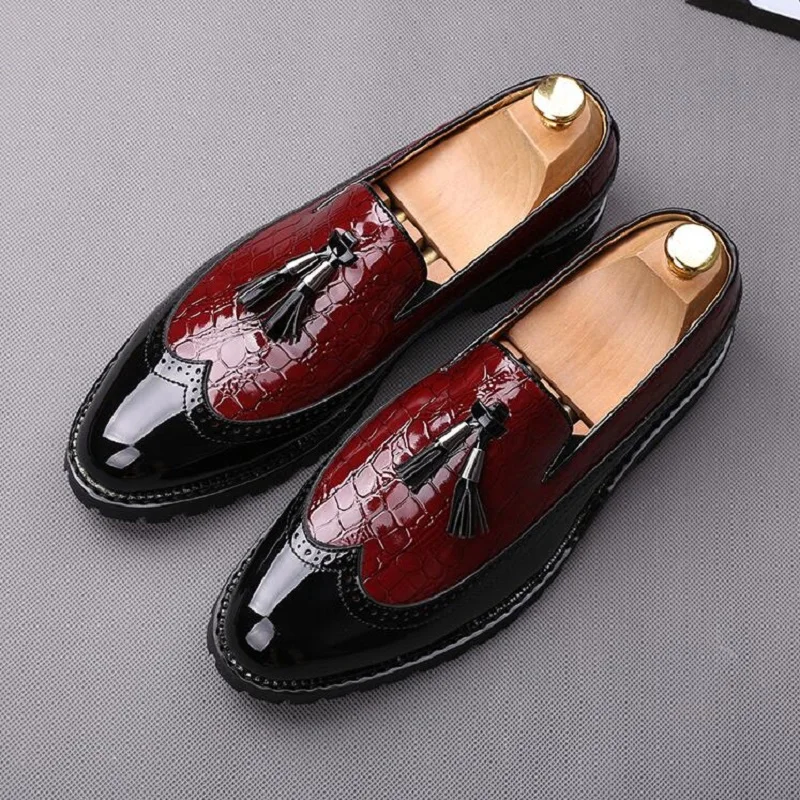 Мужская повседневная обувь дышащие кожаные лоферы офисная для мужчин мокасины