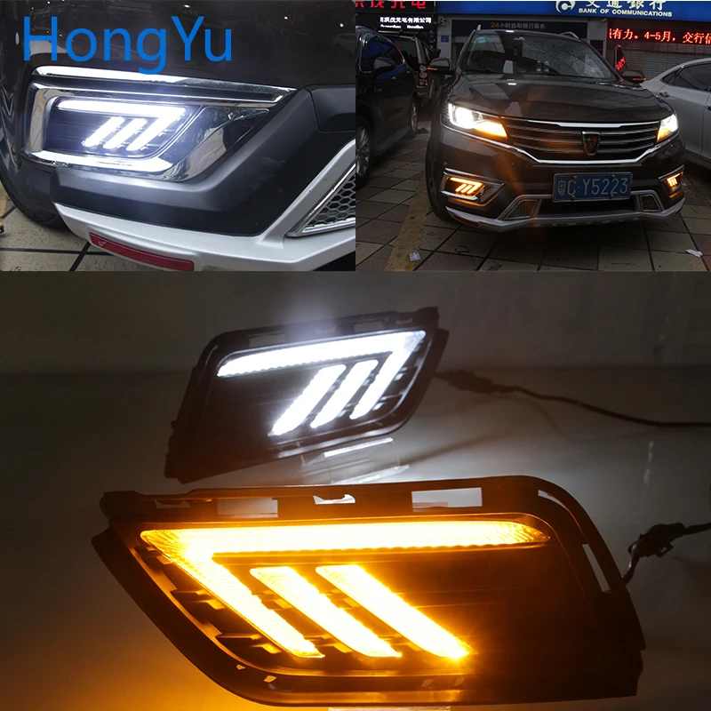 Дневные ходовые огни для Roewe RX5 2016-2019 светодиодный дневные противотуманные фары с